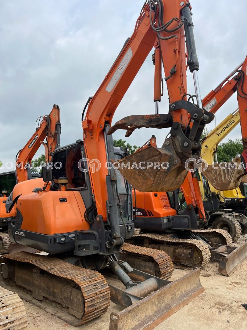 Máy xúc bánh xích DOOSAN DX55-5 – 2015: Giải pháp thi công hiệu quả cho công trình nhỏ và vừa
