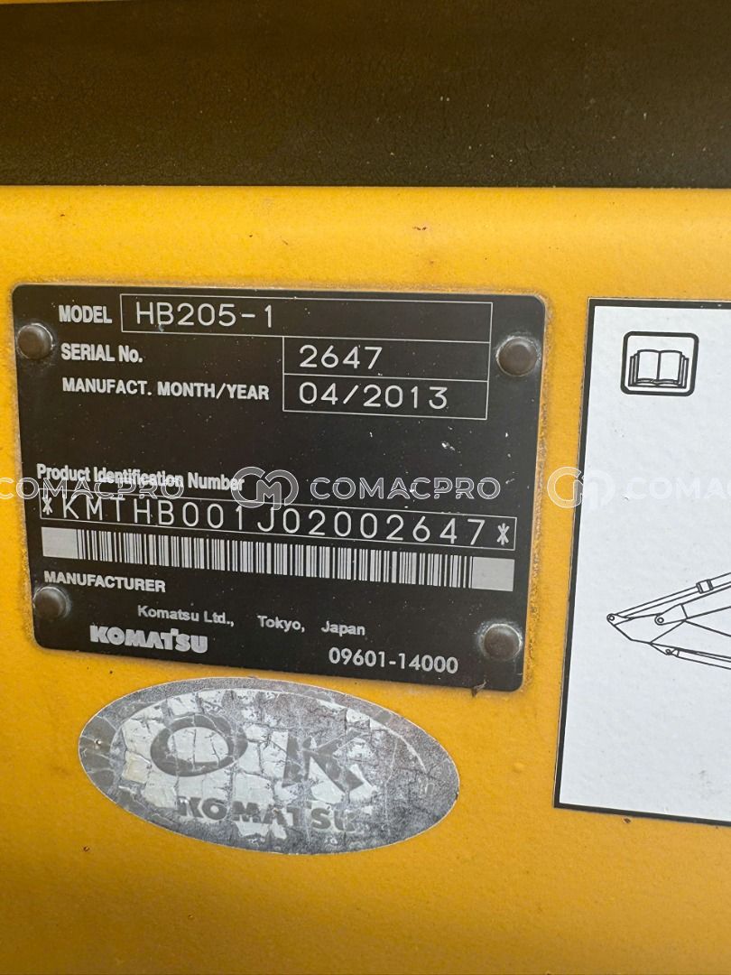 2013 - KOMATSU HB205-1 Máy xúc đào bánh xích, ảnh 31