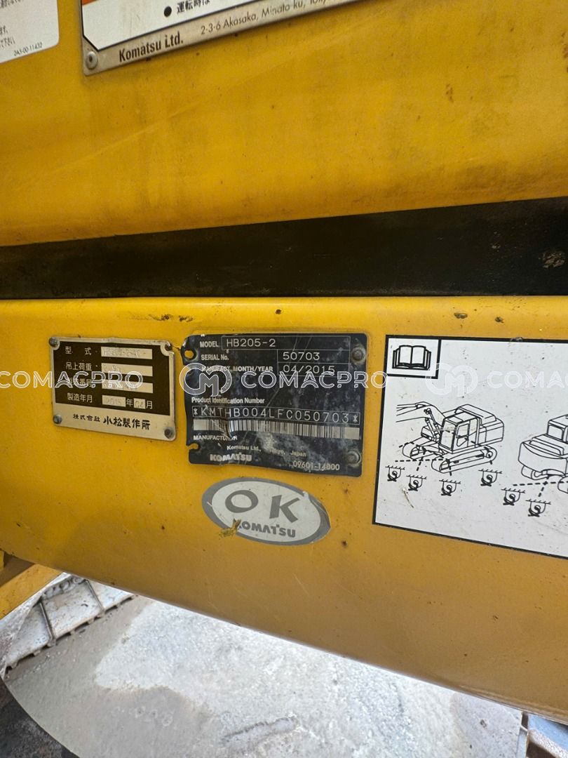 2015 - KOMATSU HB205-2 Máy xúc đào bánh xích, ảnh 11