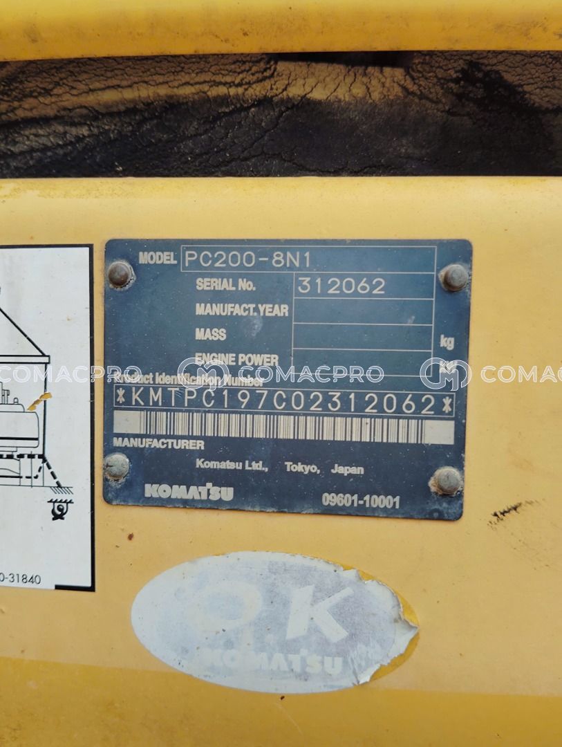 2007 - KOMATSU PC200-8N1 Máy xúc đào bánh xích, ảnh 9