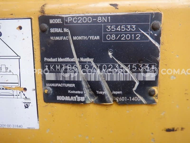2012 - KOMATSU PC200-8N1 Máy xúc đào bánh xích, ảnh 15