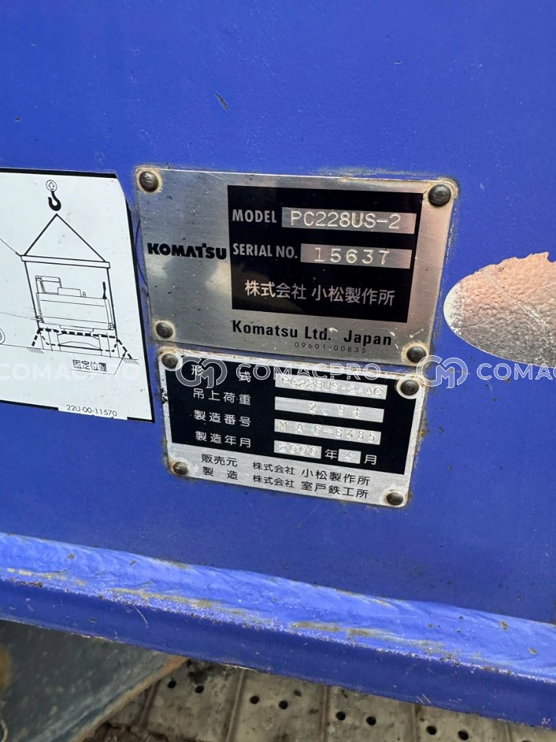 2000 - KOMATSU PC228US-2 Máy xúc đào bánh xích, ảnh 14