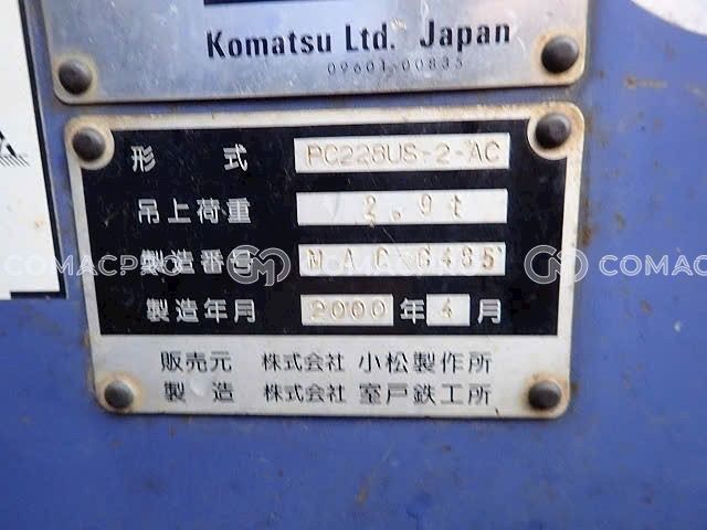 2000 - KOMATSU PC228US-2-AC Máy xúc đào bánh xích, ảnh 7