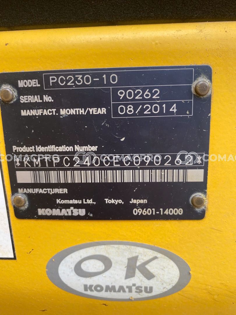 2014 - KOMATSU PC230-10 Máy xúc đào bánh xích, ảnh 19
